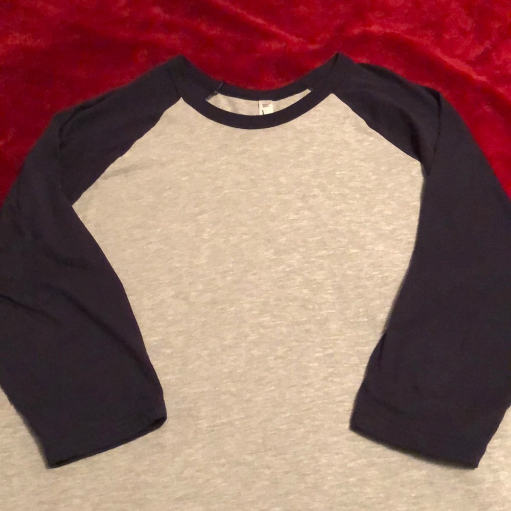 American Apparel Blue Athletic shirt XL